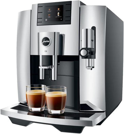 Jura E8 Chrome Automatic Coffee Machine, 64oz 15646
