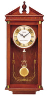 Seiko Wall Pendulum Clock Dark Brown Solid Oak Case QXH107BLH