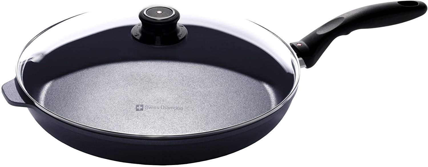 Swiss Diamond Nonstick Fry Pan with Lid - 12.5"  6432C
