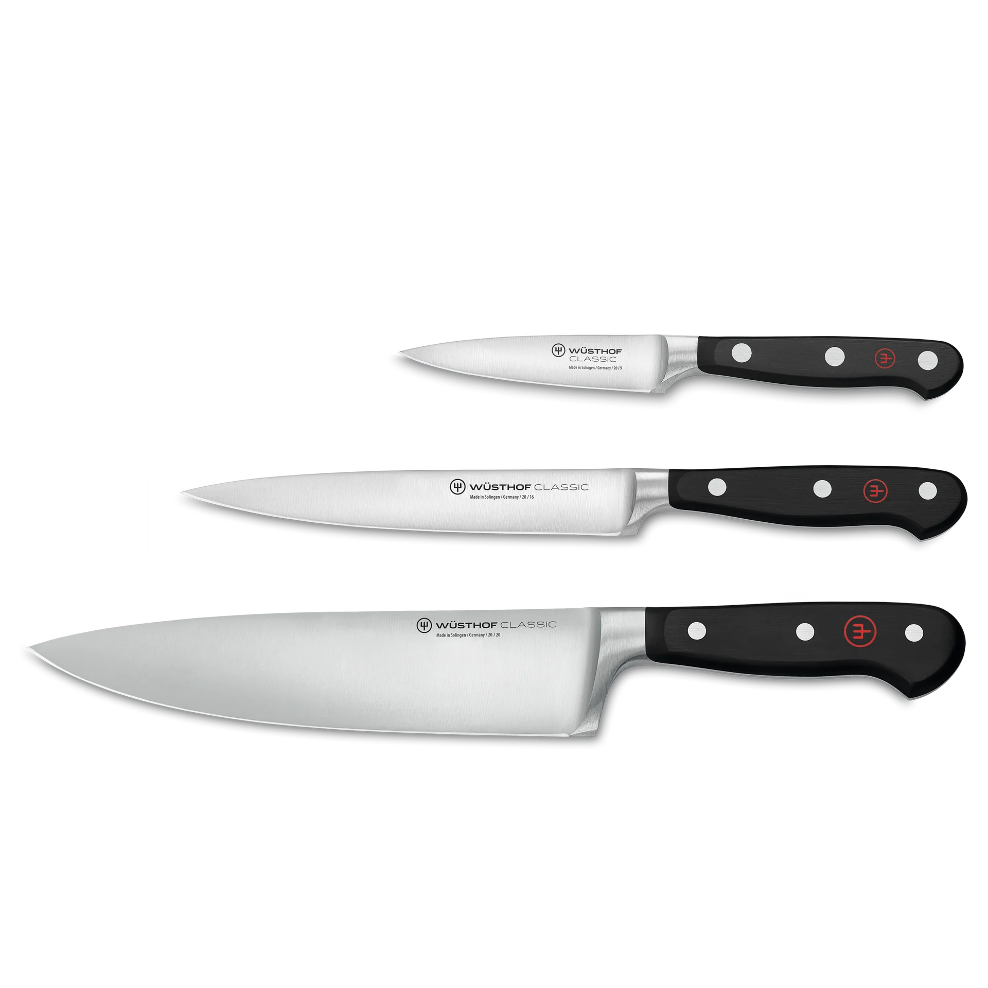 WUSTHOF Classic 3-Piece Chef's Knife Set 1120160301