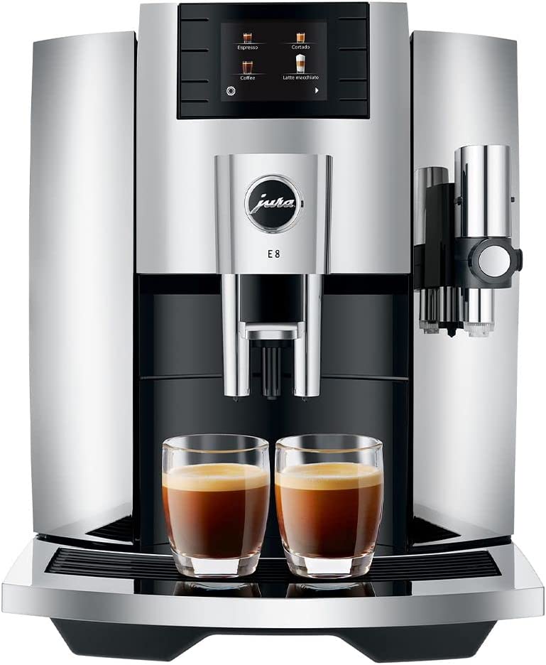 Jura E8 Chrome Automatic Coffee Machine, 64oz 15646