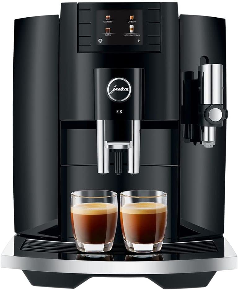 Jura E8 Piano Black Automatic Coffee Machine 15400
