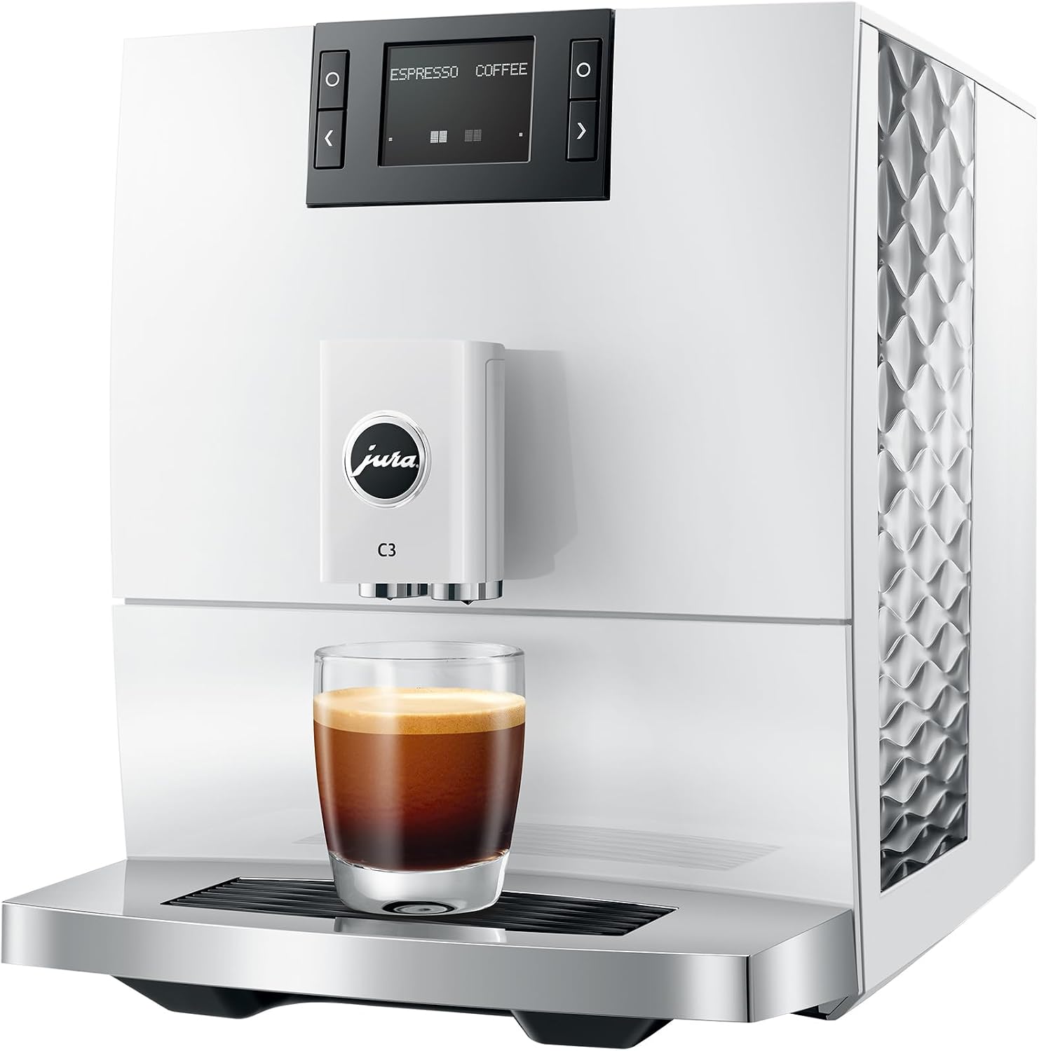 Jura C3 Automatic Coffee Machine Piano White 15780