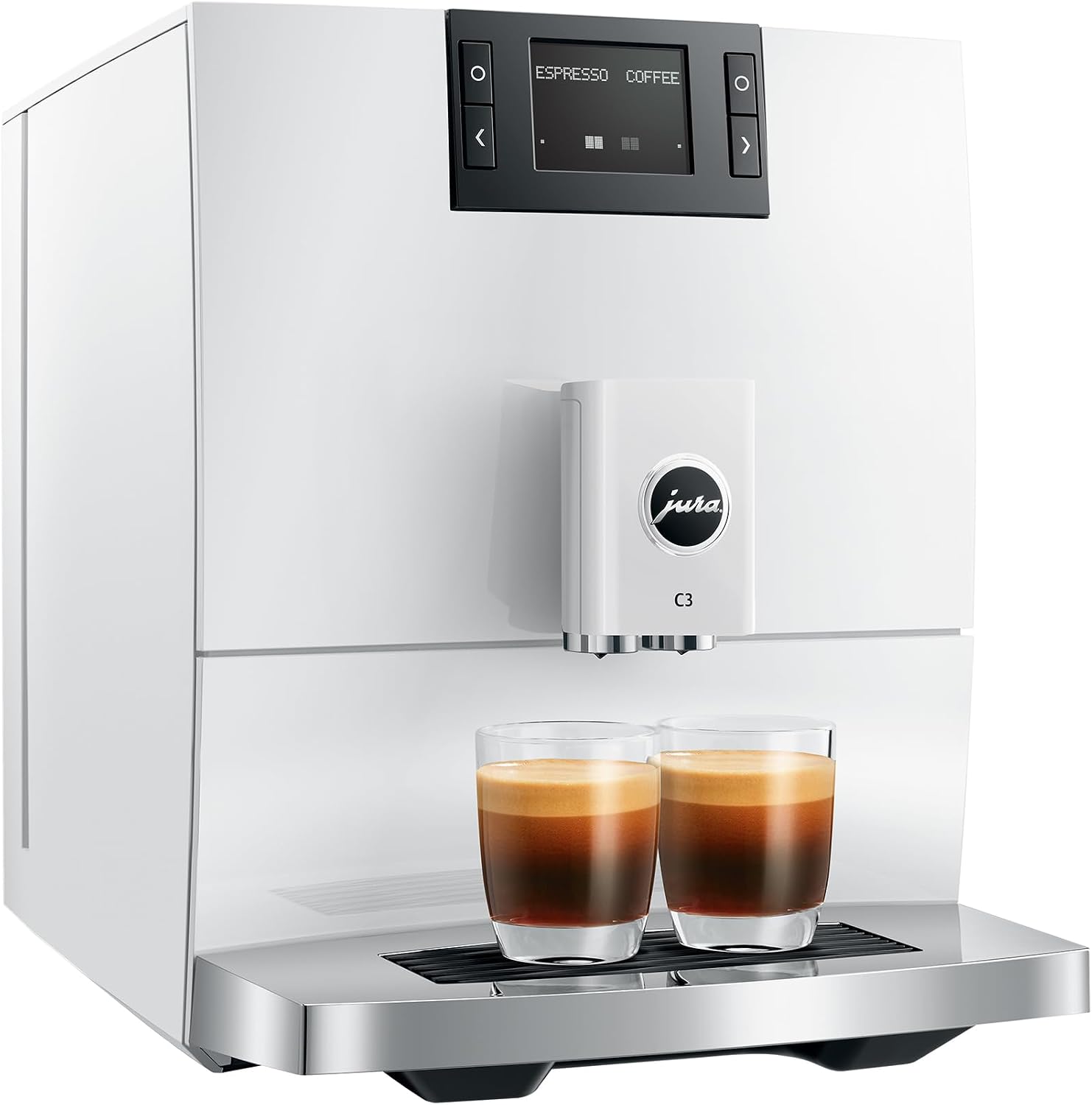 Jura C3 Automatic Coffee Machine Piano White 15780