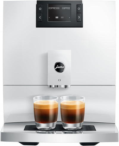 Jura C3 Automatic Coffee Machine Piano White 15780