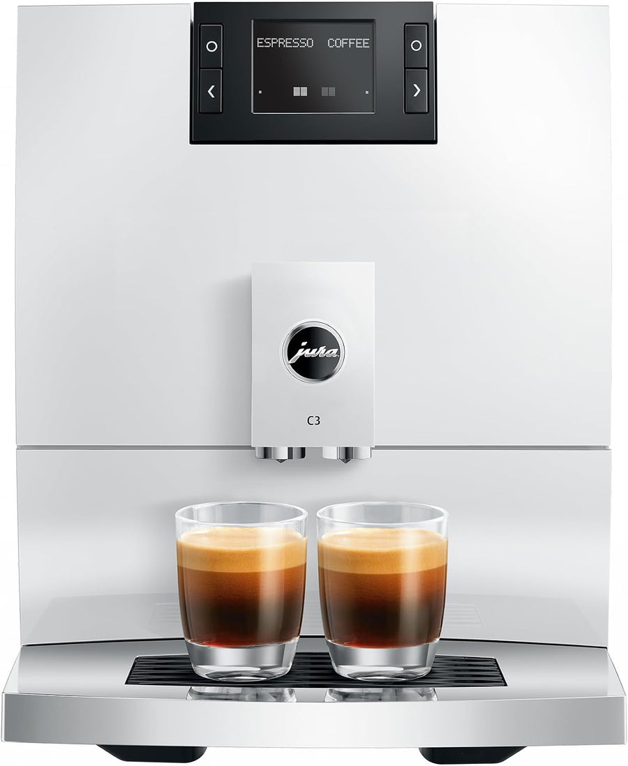 Jura C3 Automatic Coffee Machine Piano White 15780