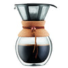 Bodum 11682-109 8 Cup Double Wall Pour Over Coffee Maker with Cork Grip, Cork