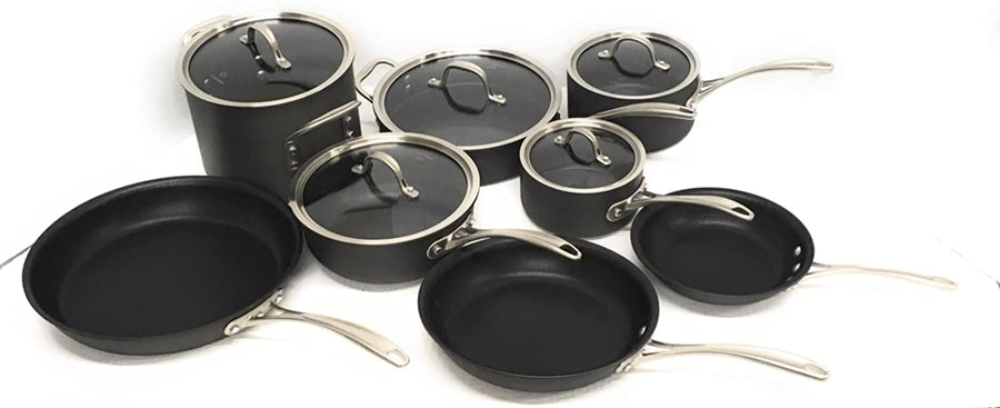 Calphalon Premier Hard-Anodized Nonstick 13-Piece Cookware Set, Black