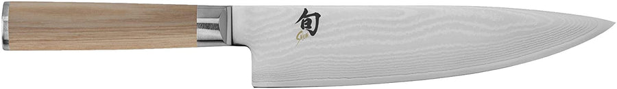 Shun DM0706W Classic Blonde 8” Full Tang VG-MAX Blade Chef's Knife With Blonde PakkaWood Handle