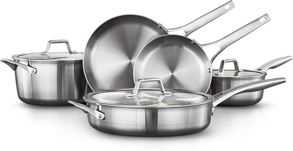 Calphalon Premier Stainless steel superior even heating. 3 Ply metal  construction, Ergonomic Handles - Matthews Auctioneers