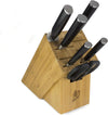 Shun Cutlery Classic 7-Piece Essential Block Set; 11-Slot Bamboo Block DM2003B