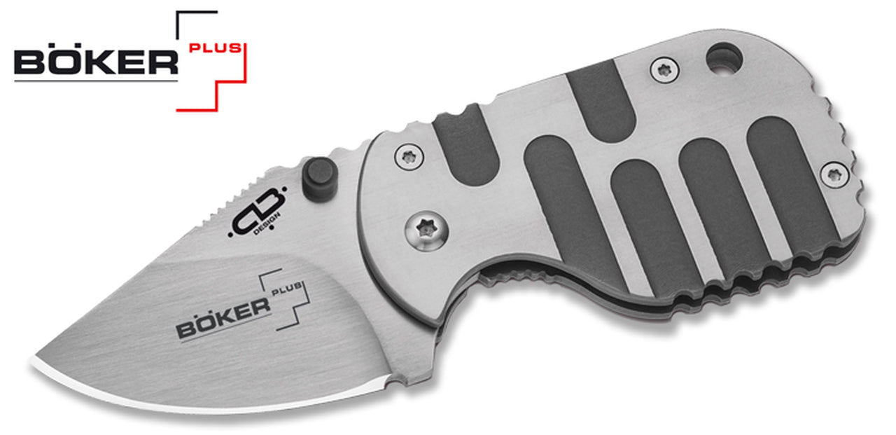 Boker Plus 01BO605 Subcom Titanium - 1.875" Plain Edge VG-10 Blade - Titanium Handle