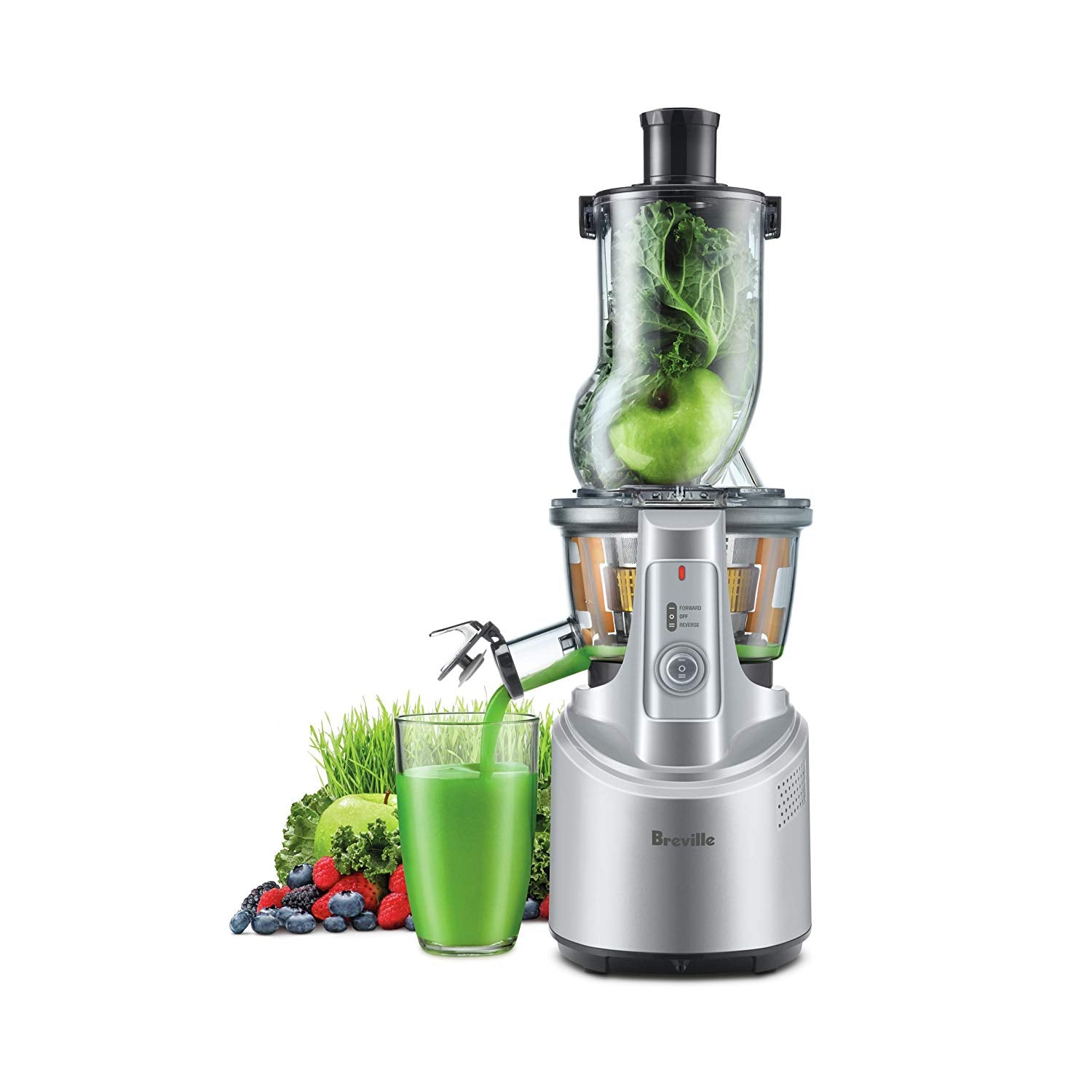 Breville Big Squeeze Slow Juicer, Silver BJS700SIL