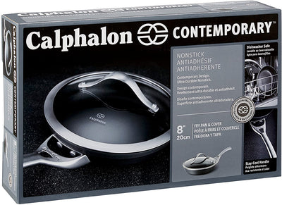 Calphalon 1876965 8" OMELET Pan With Cover, Silver/Gray