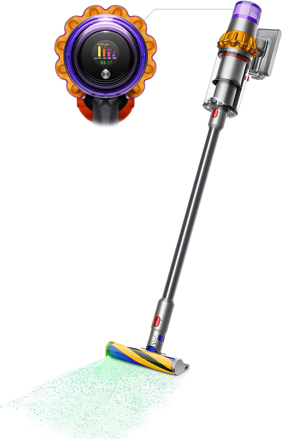 Dyson V15 Detect Cordless Stick Vacuum, Multicolor