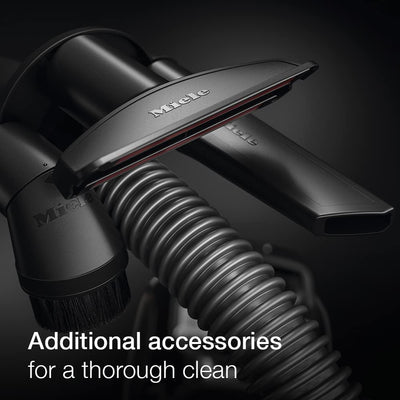 Miele Boost CX1 Cat & Dog PowerLine SNCF0 Bagless Canister Vacuum Cleaner, Lightweight, Compact and Corded with TurboBrush and HEPA AirClean Filter, in Obsidian Black