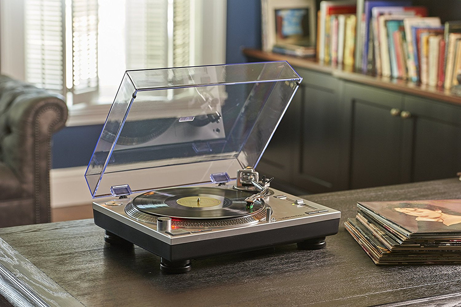 Audio-Technica AT-LP120-USB Direct-Drive Professional Turntable in Sil -  The Luxury Home Store