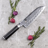 Shun Classic 7” Hollow-Ground Santoku All-Purpose Kitchen Knife DM0718L