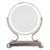 Zadro Polished Nickel Surround Light Dual Sided Glamour Vanity Mirror, 5X / 1X Magnification
