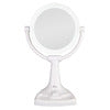 Zadro Max Bright Sunlight Dual Sided Vanity Mirror, White, 10X/1X Magnification