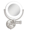 Zadro 10X - 1X Dimmable Sunlight Wall Mount Surround Mirror Satin Nickel