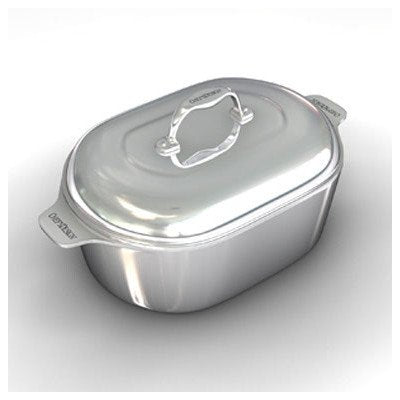 16.5 Stainless Steel Oval Turkey Roaster With Rack & Lid – R & B Import