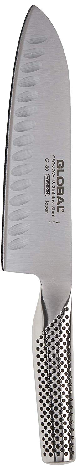 Global 7" Hollow Ground Santoku Knife G-80