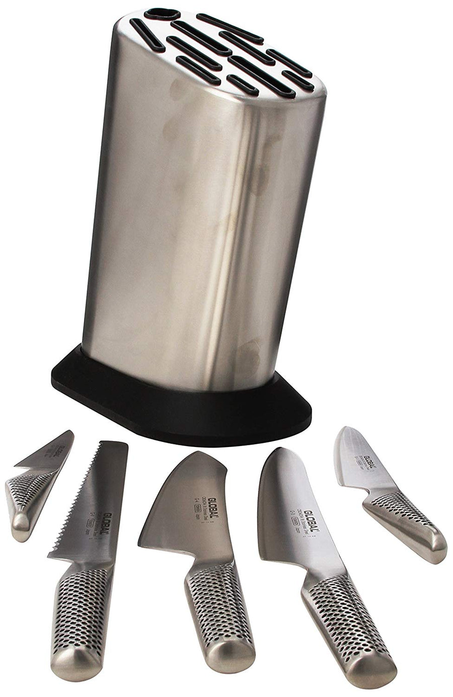 Global G-835/WS - 6 Piece Knife Set with Block