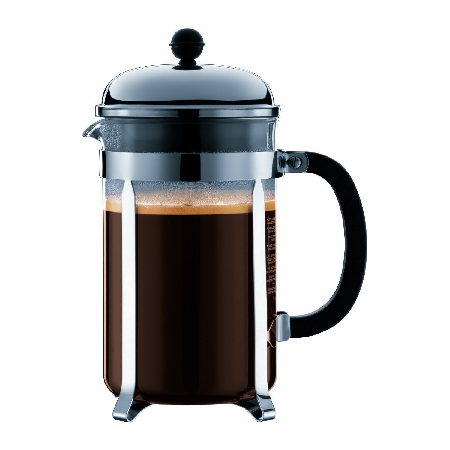 BODUM Chambord French Press Coffee Maker, 12 Ounce, Stainless Steel 